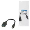 USB kabelis LogiLink USB C - USB A 0.15m CU0098 Melns