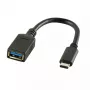 USB kabelis LogiLink USB C - USB A 0.15m CU0098 Melns