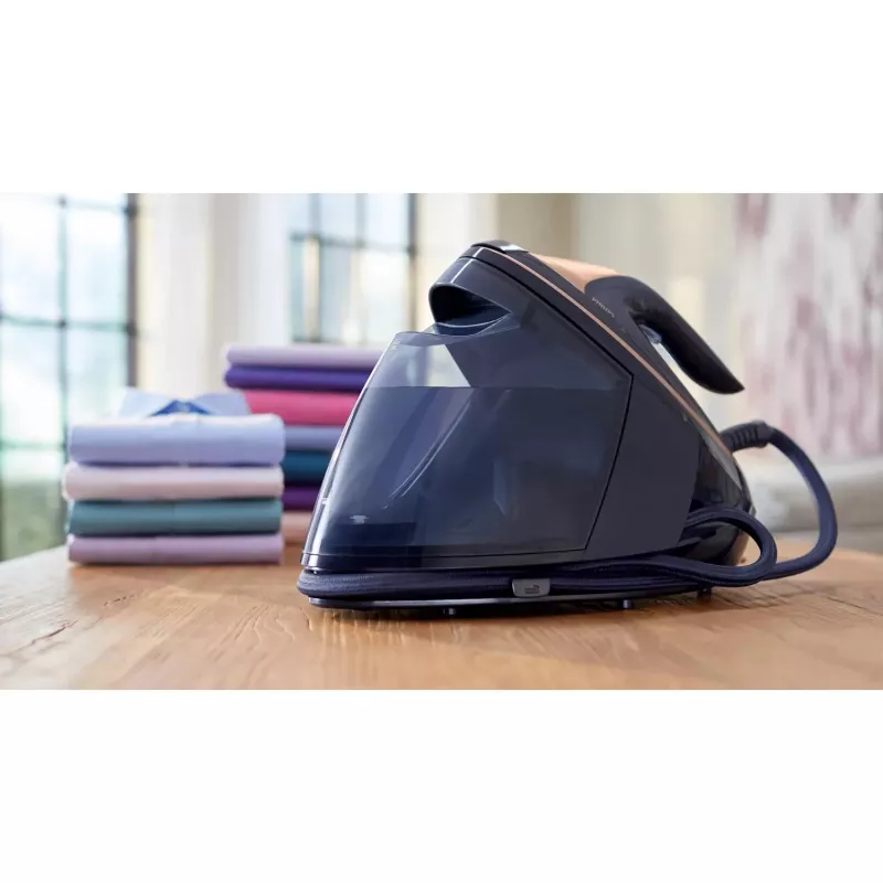 Tvaika ģenerators gludeklis Philips PSG9050/20 — 3100 W, 1,8 L noņemams ūdens tvertne, 9 bar, SteamGlide Elite zole