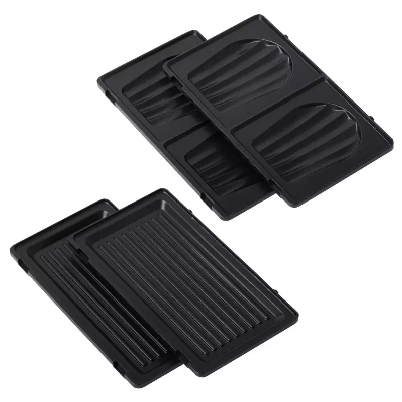 2-in-1 sviestmaižu automāts Adler AD 3070b — 850 W, 2 plāksnes, melns