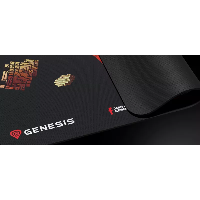 GENESIS Ancient Stone, Daudzkrāsains, Attēls, Audums, Gumija, Spēļu peles paliktnis