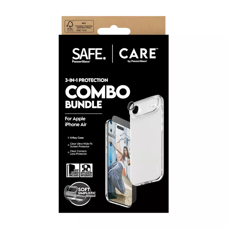 Ekrāna aizsargs + kameras un aizmugures plēvju komplekts PanzerGlass iPhone 17 Air CR78718