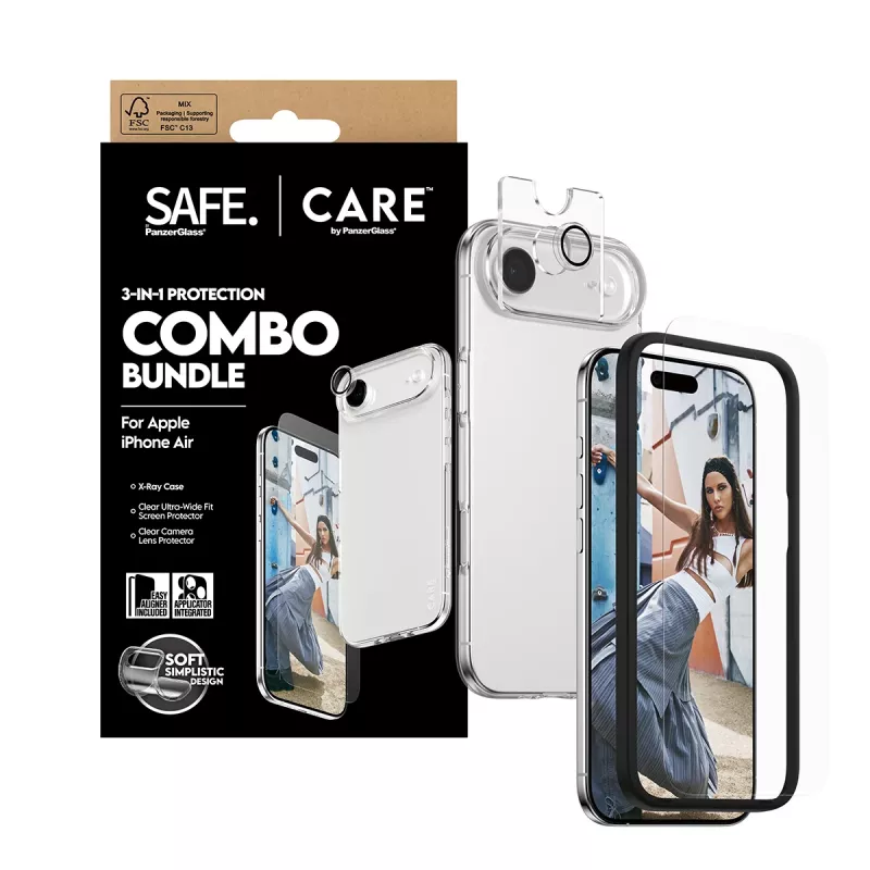 Ekrāna aizsargs + kameras un aizmugures plēvju komplekts PanzerGlass iPhone 17 Air CR78718