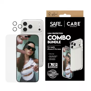 Ekrāna aizsargs, maciņš un kameras objektīva aizsarga komplekts PanzerGlass iPhone 17 Pro Max CR60725