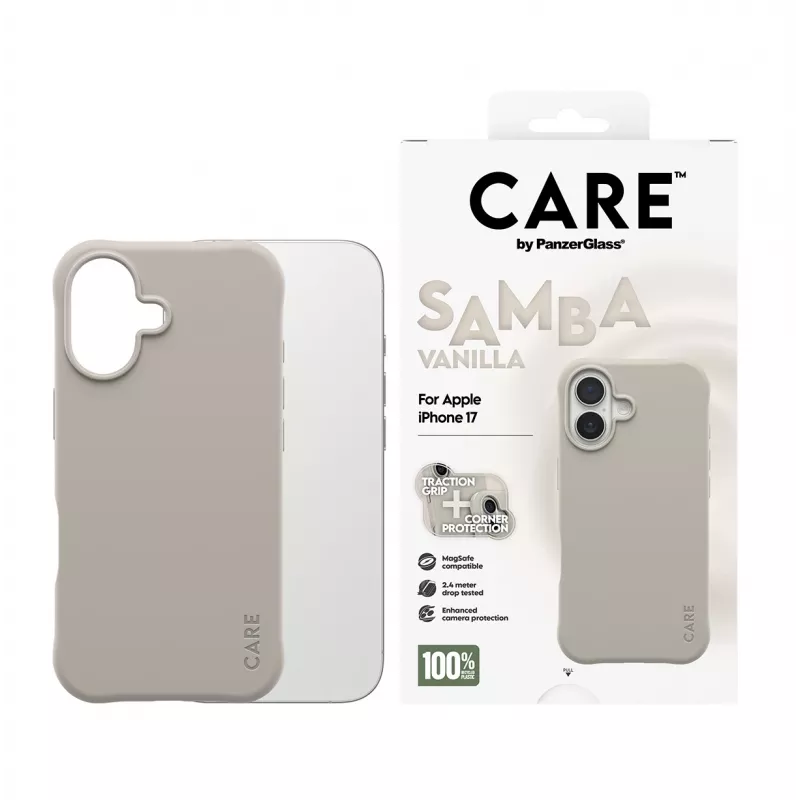 Cover PanzerGlass CARE by moderns vāciņš Samba Vanilla w. MagSafe iPhone 17
