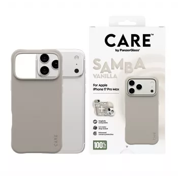 Vāciņš PanzerGlass CARE by Fashionable Case Samba Vanilla ar MagSafe iPhone 17 Pro Max