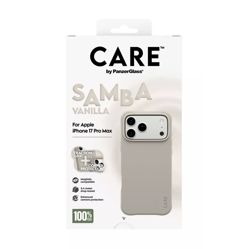 Vāciņš PanzerGlass CARE by Fashionable Case Samba Vanilla ar MagSafe iPhone 17 Pro Max