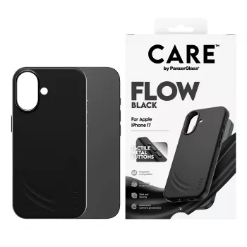 Aizsargapvalks PanzerGlass CARE Feature FLOW vāciņš melns ar MagSafe iPhone 17