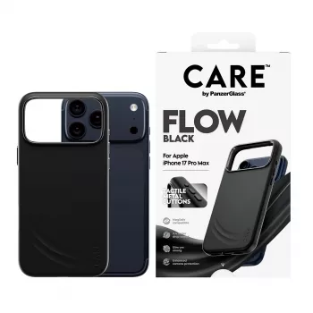 Aizsargtelefona maciņš PanzerGlass CARE by Feature FLOW iPhone 17 Pro Max, vāciņš, melns, MagSafe saderīgs