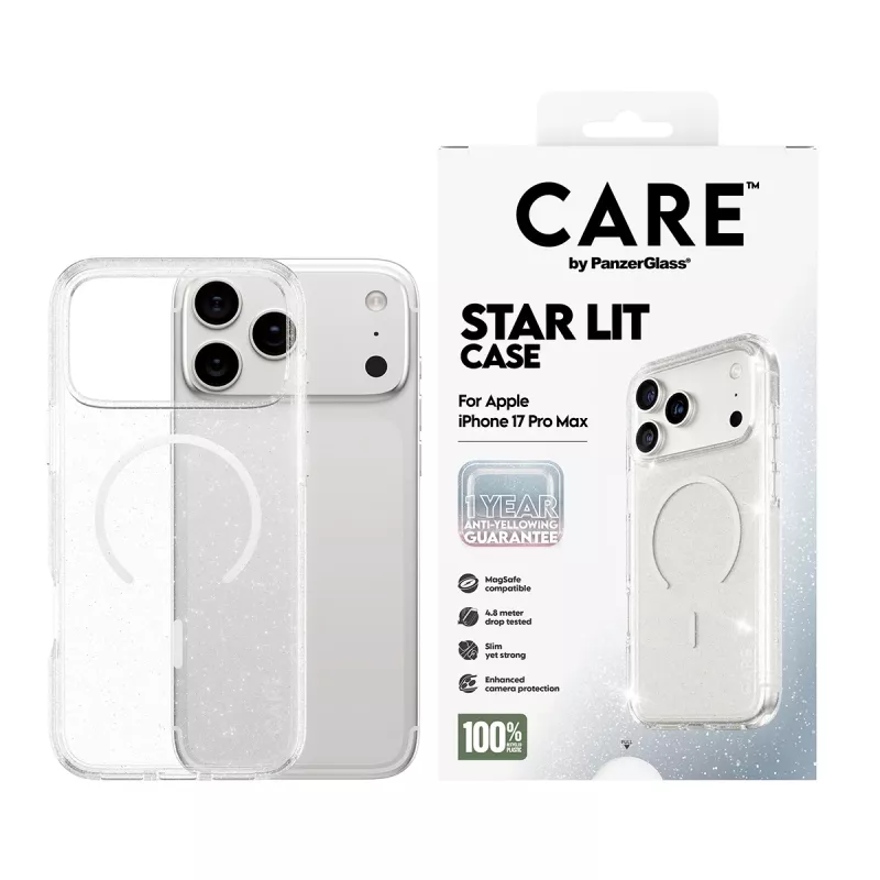 PanzerGlass CARE by Flagship Case Urban Explorer Star Lit balta MagSafe iPhone 17 Pro Max