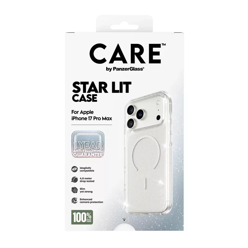 PanzerGlass CARE by Flagship Case Urban Explorer Star Lit balta MagSafe iPhone 17 Pro Max