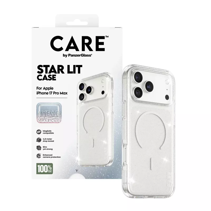 PanzerGlass CARE by Flagship Case Urban Explorer Star Lit balta MagSafe iPhone 17 Pro Max