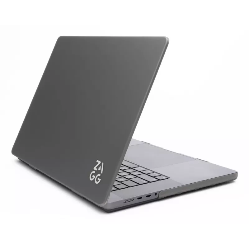 Cietais futrālis Zagg MacBook Pro 14 M3/M2/M1 — Dūmu apdare, uzspiežams aizsargapvalks