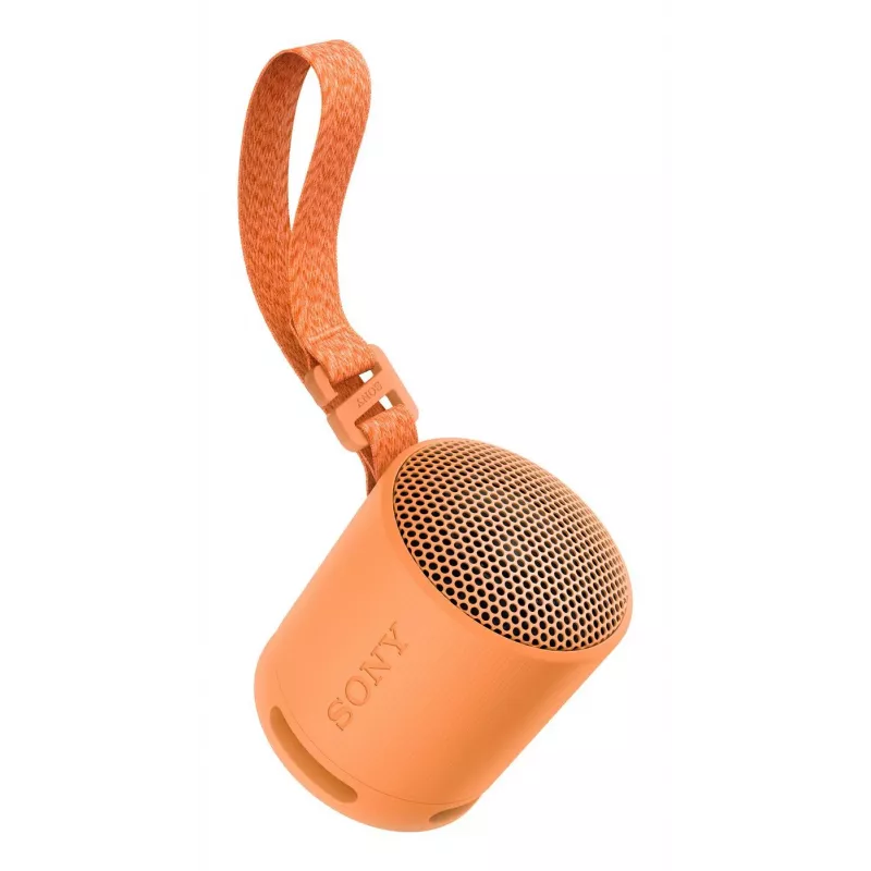 Sony SRS-XB100 - bezvadu Bluetooth portatīvais skaļrunis, izturīgs IP67 ūdensnecaurlaidīgs un putekļu necaurlaidīgs, 16 stundu akumulators, ekoloģisks, āra un ceļojumu, oranžā krāsā