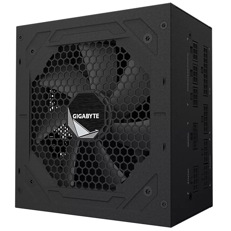 GIGABYTE UD850GM PG5 V2 Strāvas Padeves Bloks - PCIe Gen 5.1, 80 PLUS Gold, Pilnībā Modulārs Dizains, 120 mm Ventilators, ATX 3.1 Saderīgs, ES Kontaktdakša