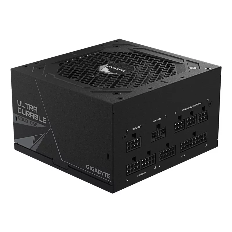 GIGABYTE UD850GM PG5 V2 Strāvas Padeves Bloks - PCIe Gen 5.1, 80 PLUS Gold, Pilnībā Modulārs Dizains, 120 mm Ventilators, ATX 3.1 Saderīgs, ES Kontaktdakša
