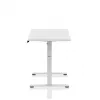 Spēļu galds huzaro Hero 8.1 — balts elektriski regulējams augstuma galds 120×60 cm, 720–1180 mm, 50 kg ietilpība, kabeļu pārvaldība