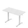 Spēļu galds huzaro Hero 8.1 — balts elektriski regulējams augstuma galds 120×60 cm, 720–1180 mm, 50 kg ietilpība, kabeļu pārvaldība