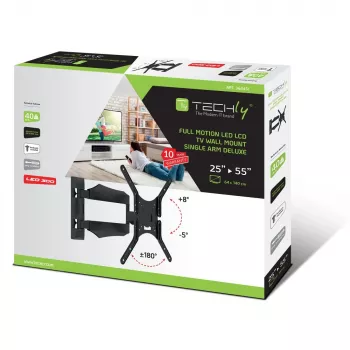 Techly ICA-PLB 271M TV kronšteins/statīvs 132.1 cm (52 collas) Melns