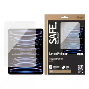 PanzerGlass SAFE95857 SAFE rūdītā stikla ekrāna aizsargs iPad Pro 11 (2024), Ultra-Wide Fit