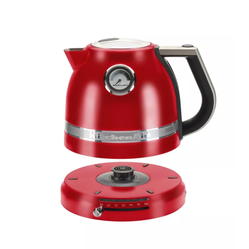 Elektriskā tējkanna KITCHENAID 1,5 L 2400 W, nerūsējošais tērauds/alumīnijs, 7 temperatūras iestatījumi, Imperial Red