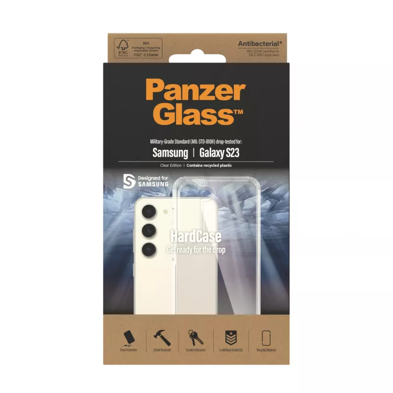 PanzerGlass ® HardCase Transparent Samsung Galaxy S23, Cover, Samsung, Samsung - Galaxy S23, Transparent