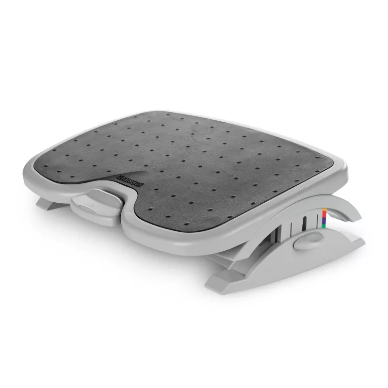 Kāju balsts Kensington SoleMate Plus regulējams slīpums 0–20°, augstums 8,89–12,7 cm, platforma 45×35 cm, melns/pelēks