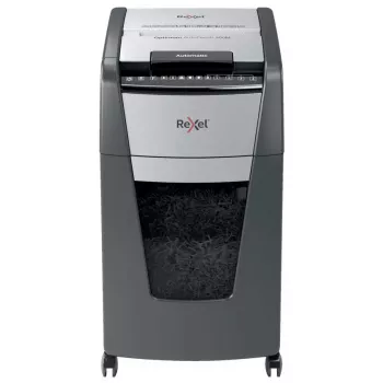 Rexel Optimum Auto+ 300M papīra smalcinātājs Mikrogriešana 55 dB 23 cm Melns, Pelēks