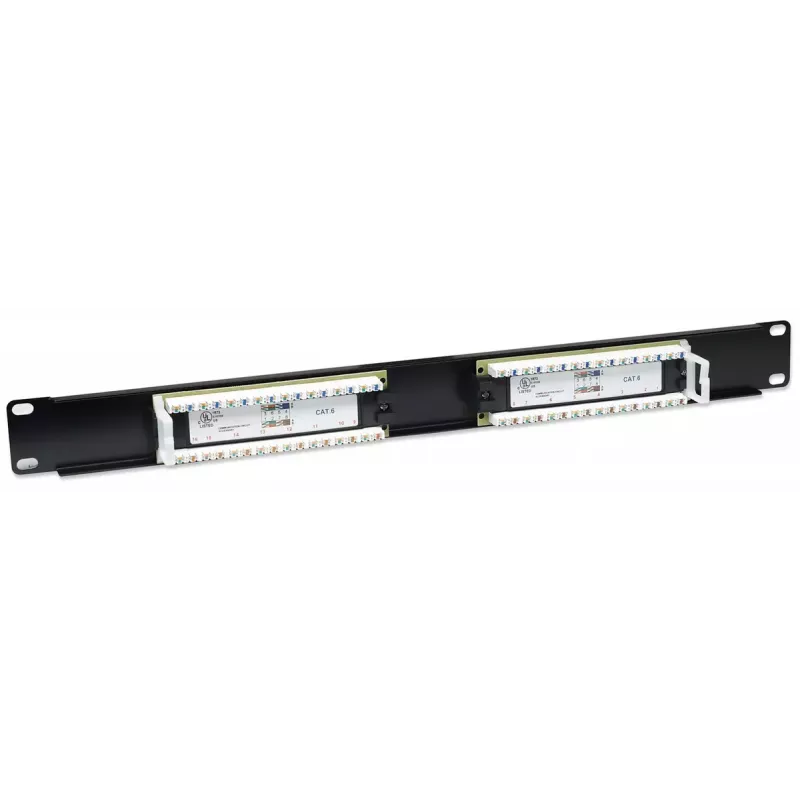 Intellinet Patch Panel, Cat6, UTP, 16 pieslēgvietas, 1U, melns