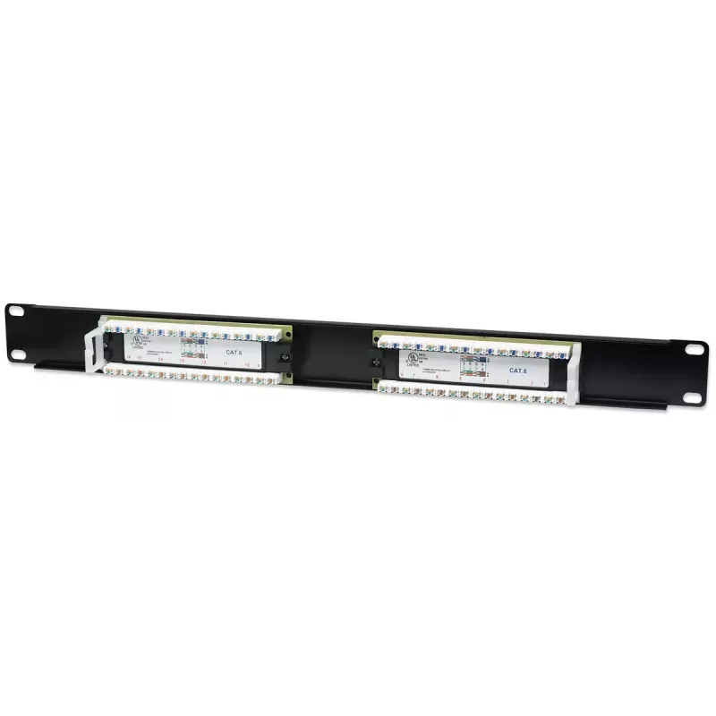 Intellinet Patch Panel, Cat6, UTP, 16 pieslēgvietas, 1U, melns