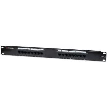 Intellinet Patch Panel, Cat6, UTP, 16 pieslēgvietas, 1U, melns