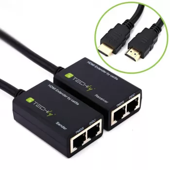 Techly HDMI pastiprinātājs Cat 5e / 6 Kompakts 30m IDATA EXT-E30D