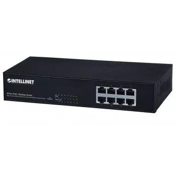 Intellinet 8 portu Fast Ethernet PoE+ slēdzis, 8 x PoE porti, 1,6 Gbit/s