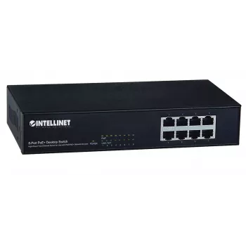 Intellinet 8 portu Fast Ethernet PoE+ slēdzis, 8 x PoE porti, 1,6 Gbit/s
