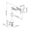Techly 13-27 collu galda statīvs monitoram ar garu sviru, slīpuma regulēšana ICA-LCD 502BK