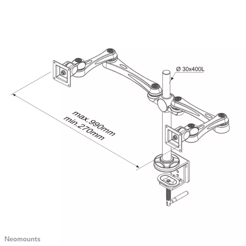 Neomounts FPMA-D930D monitora statīvs 10-30 collām