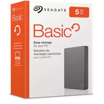 Seagate Basic ārējais cietais disks 5 TB 2,5 collu 3.2 Gen 1 (3.1 Gen 1) Sudraba