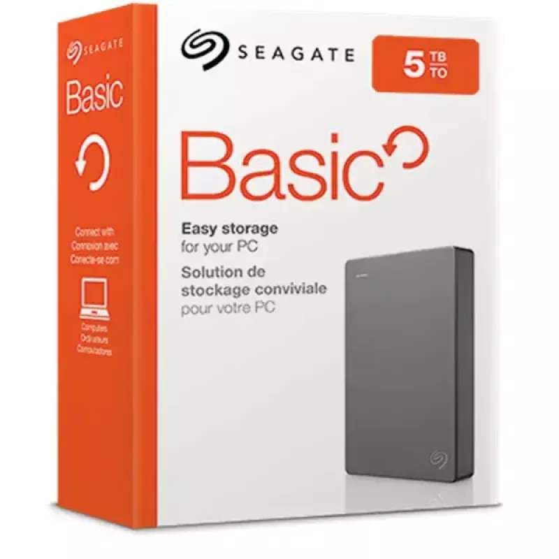Seagate Basic ārējais cietais disks 5 TB 2,5 collu 3.2 Gen 1 (3.1 Gen 1) Sudraba