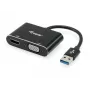 Equip USB 3.0 uz HDMI/VGA (HD15) adapteris, 3.2 Gen 1 (3.1 Gen 1), USB A tipa, HDMI izeja, 1920 x 1080 pikseļi