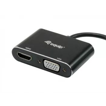 Equip USB 3.0 uz HDMI/VGA (HD15) adapteris, 3.2 Gen 1 (3.1 Gen 1), USB A tipa, HDMI izeja, 1920 x 1080 pikseļi