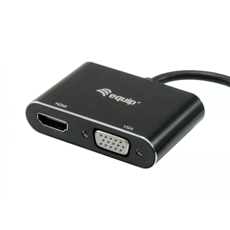 Equip USB 3.0 uz HDMI/VGA (HD15) adapteris, 3.2 Gen 1 (3.1 Gen 1), USB A tipa, HDMI izeja, 1920 x 1080 pikseļi
