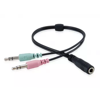 Austiņas Equip Chat Headset vadu austiņas ar galvas loku zvaniem/mūzikai melns