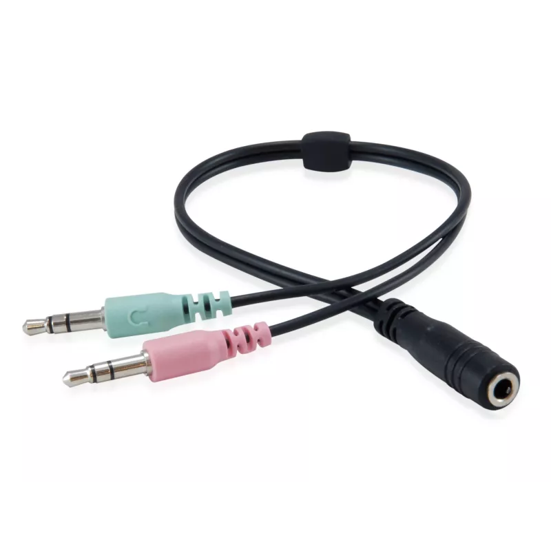 Austiņas Equip Chat Headset vadu austiņas ar galvas loku zvaniem/mūzikai melns