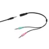 Austiņas Equip Chat Headset vadu austiņas ar galvas loku zvaniem/mūzikai melns
