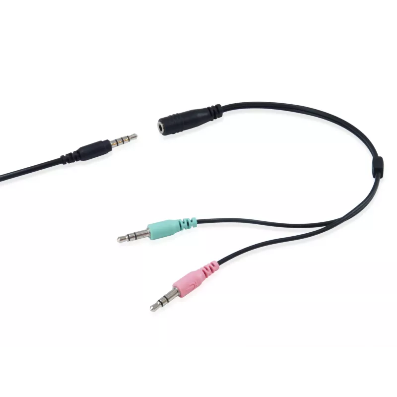 Austiņas Equip Chat Headset vadu austiņas ar galvas loku zvaniem/mūzikai melns
