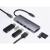 Equip USB-C 7-in-1 daudzfunkciju adapteris, USB 3.2 Gen 1 (3.1 Gen 1) Type-C, 100 W, sudraba krāsā, MicroSD (TransFlash), MicroSDHC, SD, SDHC, 4K Ultra HD, 30 Hz