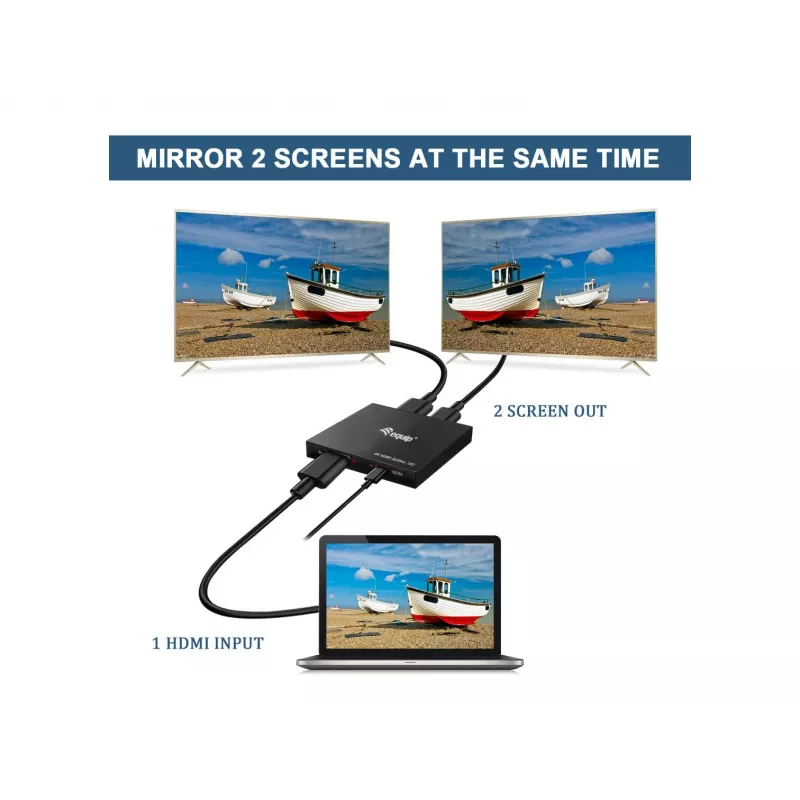 Equip 332715 video sadalītājs HDMI 2x HDMI