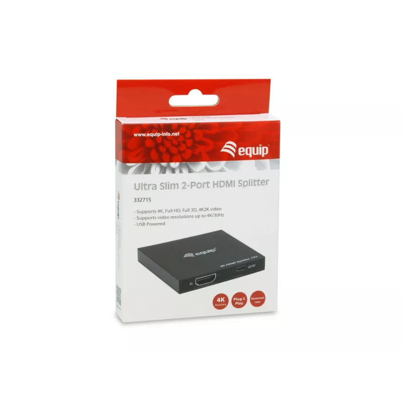 Equip 332715 video sadalītājs HDMI 2x HDMI