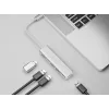 Equip USB-C uz 4 portu USB 3.0 centrmezgls, USB 3.2 Gen 1 (3.1 Gen 1) Type-C, USB 3.2 Gen 1 (3.1 Gen 1) Type-A, 5000 Mbit/s, sudraba, alumīnijs, Windows 10, Windows 7, Windows 8