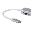 Equip USB-C uz 4 portu USB 3.0 centrmezgls, USB 3.2 Gen 1 (3.1 Gen 1) Type-C, USB 3.2 Gen 1 (3.1 Gen 1) Type-A, 5000 Mbit/s, sudraba, alumīnijs, Windows 10, Windows 7, Windows 8